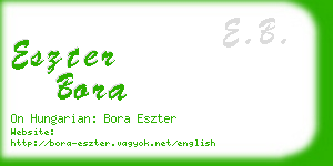 eszter bora business card